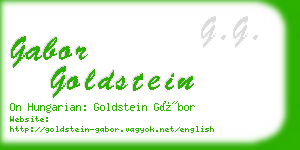 gabor goldstein business card